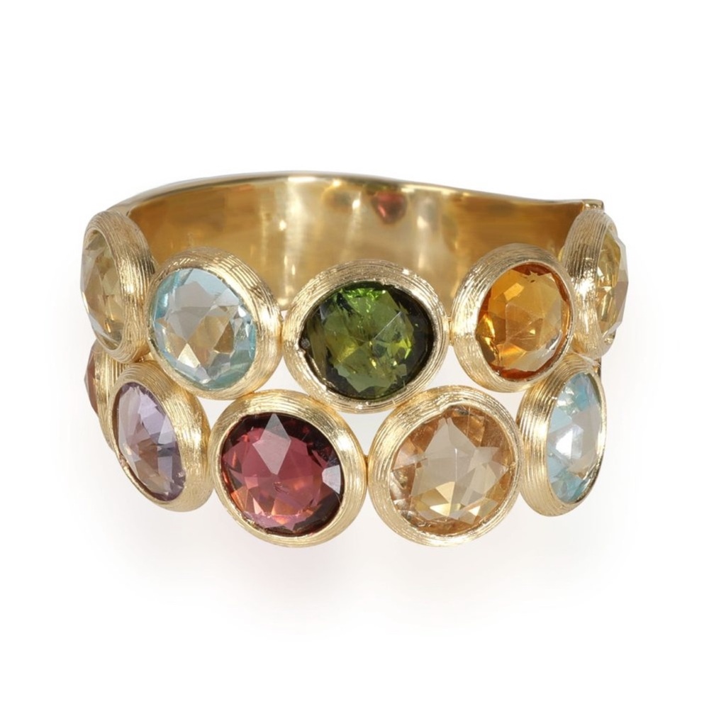 Marco Bicego 18karat Gold Ring with Multi-Colored Gemstones - Picture 5 of 12